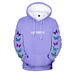 2021 Ny Tony Lopez Merch Butterfly Hoodie Män Kvinnor 3D Print Koreansk Lös Kärlek själv Hoodies Casual Boys / Girls Sweatshirts Y211118