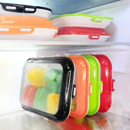 Round Rectangle Square Reversible Food Savers Containers Double Buckle Food Preservation Storage Box Tray Vacuum Protection Bag Reusable Fresh Keeping Dish