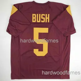 Niestandardowy Reggie Bush USC Red College zszyta piłka nożna Dodaj dowolny numer nazwiska