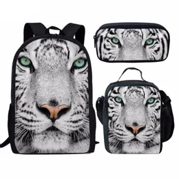 Sacos escolares de impressão de tigres legais para crianças para crianças Backpacks Backpacks Bagpack Children Bookbag Satchel