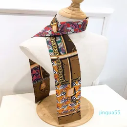 디자이너 인쇄 스카프 패션 핸드백 장식 리본 남성과 여성 머리 밴드 120-7cm