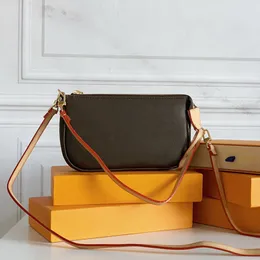 M40712 Плековая сумка классическая женская роскошная сумочка модная кожаная тота дизайнеры кошелек Crossbody N41207 с коробкой