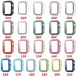 Matte Hard Watch Case with Screen Protector for iwatch Series 5/4/3/2/1 Full Coverage Case 38 40 42 44mm