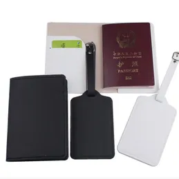 Okładka paszportowa Zestaw tagów bagażowych kobiet PU Play Travel Krótki uchwyt # 78
