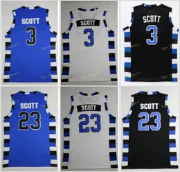 One Tree Hill Ravens Jersey 3 Lucas 23 Nathan Brother Filme Basquete Jerseys Cor Equipe Preto Branco Roxo Bordado e Qualidade Ed