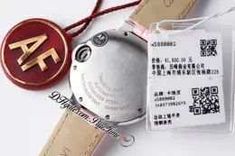 AF WSBB0002 33mm CAL 076 orologio automatico da donna quadrante rosa con texture indici romani cinturino in pelle Super Edition 2021 signore Wat2545