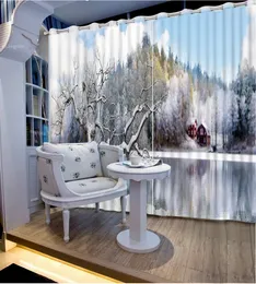 Modern Style Curtains Bedroom Boy's Window Curtain Blackout Drapes Living Room Custom landscape Cortinas