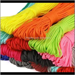 İplik 30mroll 7stand Çekirdek Paracord Paraşüt Kordon Renkli Polyester Survival Bilezik Halat Kamp Tırmanma Kordon Clothesline1 ESIOV Amb3h