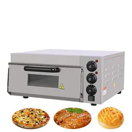 BEIJAMEI 2KW Einzelschicht-Pizzaofen, elektrische Pizza-Kuchenmaschine, gewerbliche Küche, Backofen, Maschine, Brottoaster