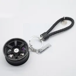 Keychains Metal Car Trims Wheel Hub gummi bakre spegelhängare prydnadsväska nyckelring hängande ring nyckel interiör b2g0