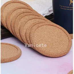 Modern Minimalist Groove Cup Mat Wooden Cushion Circular Polishing Cork Insulation Pad Cups Mats T2I52390