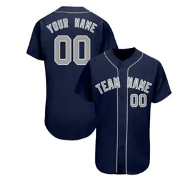 Maglia da baseball da uomo personalizzata Logo della squadra cucito ricamato Qualsiasi nome Qualsiasi numero Taglia uniforme S-3XL 010