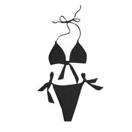 Women Swimodwear Women 2021 Niski talia stroju kąpielowego Bikini Bandeau Dwukasowy zestaw kąpielowy Maillot de Bain femme
