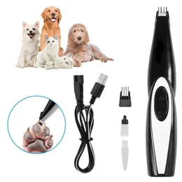 Electric Pet Dog Cat Hair Nail Clipper Trimmer Paw Claw Cutter Low Noise Grooming Hair Cutter Remover Shaver Machine