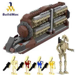 MOC Star Movie Droid Platoon Attack-Craft Building Blocks Space Battle Droids Figure Trasporto Corazzata Mattoni Giocattoli per bambini Regali Q0624