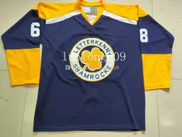 2020 Irlandzki Letterkenny Shamrocks Hockey Jersey Hafd Hockey Jersey Hafted Dostosowany dowolny numer i koszulki Hockey Jersey