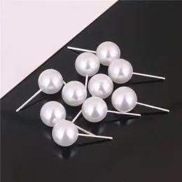 4cm 6cm 8cm 10cm 12cm Pearl Silver Plated Earrings Stud Söt smycken för kvinnor Tjej Mode Tillbehör