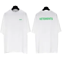 夏レタープリント Vetement Tシャツ 3 メートル反射男性女性高品質オーバーサイズ無地 Tシャツ 210420