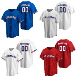 Erkekler Özel Texas Beyzbol Formaları Kendi Forma Spor Gömlek Kişiselleştirilmiş Takım Adı ve Sayı Dikişli Yapın