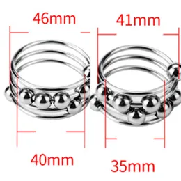 NXY Cuckring Metal Penis Ring Секс-игрушки для мужчин Задержка Эякуляционные Гланы Стимулятор Стимулятор Сперма Сперма Тяжелый член Нержавеющая Сталь с Бисером 0215