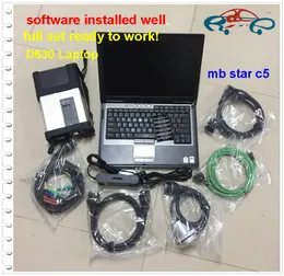 MB Star Compact C5 Diagnostic Tool z oprogramowaniem SSD Laptopa D630 Xentry Das 2023 Wszystkie kable Pełny zestaw