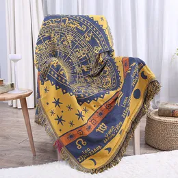 Constellation Geometric Sofa Blanket Kasta Abstrakt Vardagsrum Decoration Leisure Blanket för sängkläder Picnic Mat Rug Tapestry