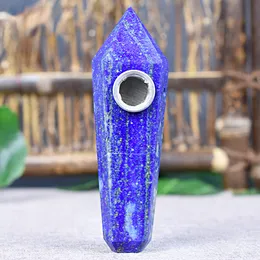 Natur Lapis Lazuli Crystal Pipe Hexagonal Prism Utländsk Enkel Modern Fabrik Direktförsäljning