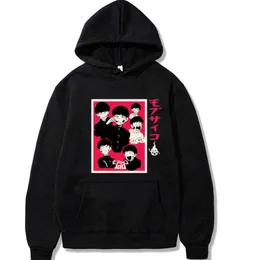 Kawaii Anime Mob Psycho 100 Tryckta män / kvinnor Hoodie Långärmad Sweatshirt Y1121