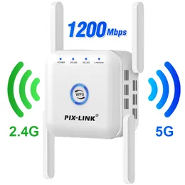 5G Tekrarlayıcı WiFi 5 GHz WIFI Tekrarlayıcı 1200 Mbps Router Wifi Genişletici Uzun Menzilli 2.4G Wi Fi Booster Wi-Fi Amplifikatör Erişim Noktası