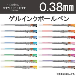 UNI Style Fit Gel Multi Pen Refill - 0,38 / 0,28 / 0,5 mm 8 sztuk / partia Czarny / Niebieski / Złoto 16 Kolory Dostępne Dostawy Pisanie UMR-109 210330