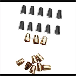 Sy Notions Tools Apparel Drop Delivery 2021 20 Pieces 4mm Cord Ends Stopper Bell Stoppers For Paracord Shoes plagg Tillbehör Guld Sie