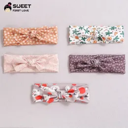 Cute Floral Headbands Girls Elastyczne Zespoły Głowy Baby Girl Opaska dla dzieci Tuban Bowknot Akcesoria dla dzieci