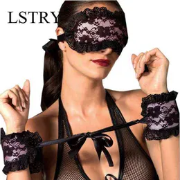 NXY Sexy Lingerie Ropa Extica Para Pareja, Lencera Sexy, Mscara De Encaje Caliente, Parche Con Los Ojos Vendados + Esposas Sexuales, Ertica Para1217