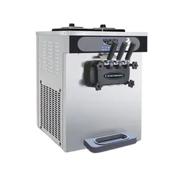 Paslanmaz Çelik Yumuşak Dondurma Makinesi 3 Tatlar Sundane Makineleri Gümüş Tatlı Otomat