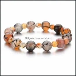 Pulseiras de pulseiras naturais de pulseira de mi￧angas ioga tibetana buda tigre lava vulc￢nica cura ajust￡vel NCE chakra amantes de j￳ias feitas ￠ m￣o