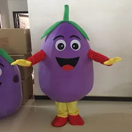 Halloween Eggplant Mascot Costume Top Quality Cartoon vegetable Anime theme character Adult Size Christmas Carnival Birthday Party Fancy Dres