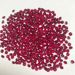 2mm 1 CTS 23-stycken Ruby Semi -ädelstenar Dark Red Pigeon Blood Red 100% Natural Ruby Gemstone Origin Africa Ruby Stone 240413