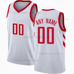 Tryckt anpassad DIY Design Basketballtröja Anpassning Team Uniforms Skriv ut Personliga Brev Namn och Nummer Mens Kvinnor Kids Ungdom Houston005