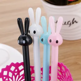 Rabbit Ear Gel Pen Black 0.5mm Novelty Student Gels Pennor Lovely Cartoon Writing Stationery Kawaii School Supplies 0302