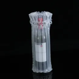 32x9CM 7 Columns Bottle Protector Wine Bottle Bag Portable Inflatable Air Packaging Bubble Bag Cushioning Wrap Travel Accessory