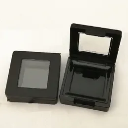 化粧品の粉の小型の空のアイシャドウのパレットの正方形のアイシャドウコンテナ窓のマット黒口紅パッキングボックス30 / 50pcs