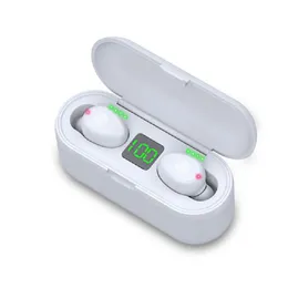 Ny F9 Bluetooth-mobiltelefon hörlurar med batteriladdning Display Digital Display Touch Wireless 5.1 Binaural TWS