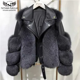 Зимняя мода женские реальные меховые пальто с подлинной овчиной кожа вся кожа натуральная куртка роскошная вовная одежда 211224