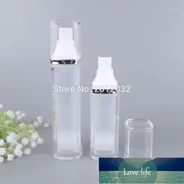 30ml 50ml 아크릴 사각형 에어리스 펌프 진공 병 세면 용기 컨테이너 리필 플라스틱 디스펜서 여행 화장품 용기 1