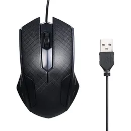 ブラックワイヤードゲームマウスUSB 3ボタン光ホイール滑り止めPC Proラップトップゲーマーコンピューターマウス
