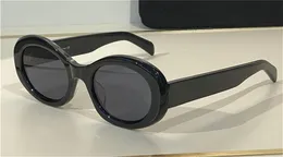 Óculos de sol de design de moda por atacado 40194 pequena armação oval simples estilo generoso óculos de proteção uv400 qualidade superior com caixa de óculos