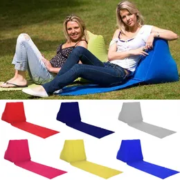 Inflatable Beach Lounger Mat Soft Beach Triangle Cushion PVC Camping Leisure Back Pillow Cushion Chair Seat Foldable Camping Mat