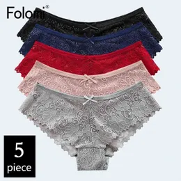 5 pcs / pacote! Sexy Pantie Lace Transparente Underwear Ultra Fino Lingerie XXL 210730