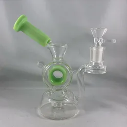 9inch 유리 봉수 흡연 파이프 물 담뱃대 재활용품 Perc Dab rig 큰 Shisha Smking