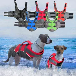 Dog Swimsuit Pet Life Jacket Reflectible Bezpieczeństwo Kamizelka Dog Odzież Dla małych Dużych Psów Pug Labrador Golden Retriever Oxford Vest 211106